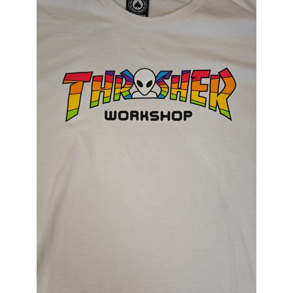 THRASHER X AWS SPECTRUM SS TSHIRT XLARGE WHITE